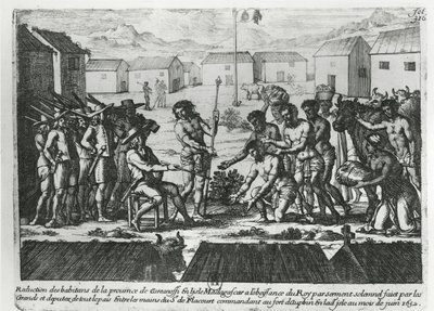 Madagaskar onderwerpt zich aan Etienne Flacourt (1607-60) 1652 door French School